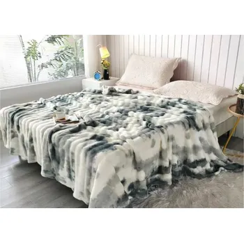 Polštář Top textil Mikroplyšová deka Premium Ocean 150x200 cm šedomodrá