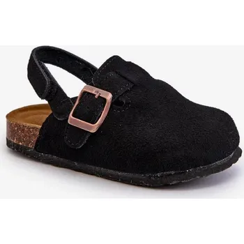 Dětské pantofle na korkové platformě, Black Vulagia Velikost: 25