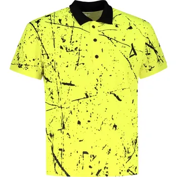 Pánské tričko Pánské funkční triko s límečkem premium ALTISPORT VOJ/ALM034TR05 NEON YELLOW 4XL
