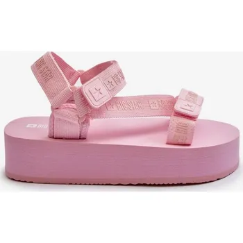 Dámské sandále Dámské sandály na platformě Big Star - růžové Velikost: 38