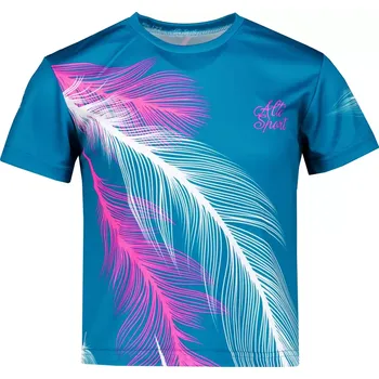 Dětské funkční triko premium ALTISPORT VOJ/ALK001TR01 PETROLEJOVÁ/RŮŽOVÁ 158