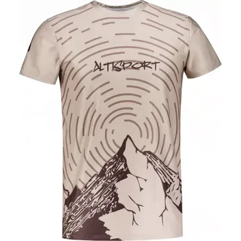 Pánské volnočasové triko premium ALTISPORT VOJ/ALM121TR06 BÉŽOVÁ S