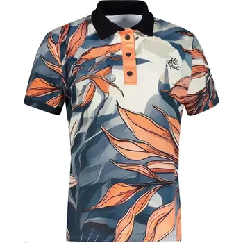 Dámské funkční triko s límečkem premium ALTISPORT VOJ/ALW111TR05 ORANŽOVÉ LISTY XXXL