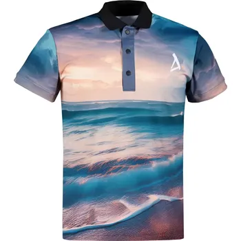 Pánské funkční triko s límečkem premium ALTISPORT VOJ/ALM103TR05 MOŘE XXXL