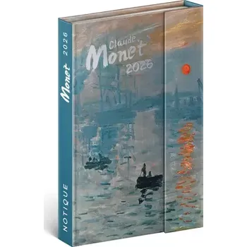 Diář Presco Group NOTIQUE Týdenní magnetický diář Claude Monet 2026, 11 x 16 cm