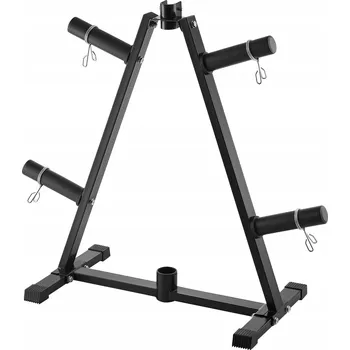 Stojan na víno Stojan na činku kovový nosnost 136 kg ve tvaru písmene A do posilovny