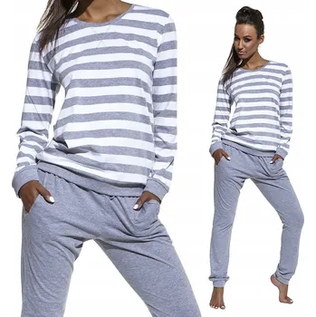 Dámské pyžamo Cornette dámské pyžamo bavlna šedé, velikost M