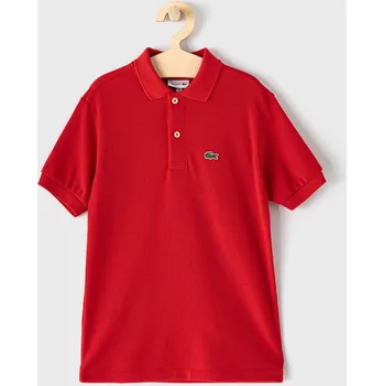 Dětská móda Dětská bavlněná polokošile Lacoste PJ2909 červená 33X, vel. 92