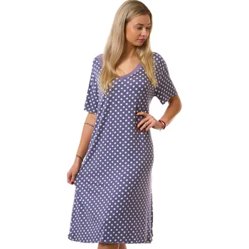 Dámské noční prádlo Dámská noční košilka jemná 1D1710 šedá 2xl