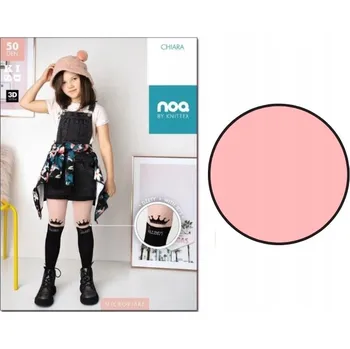 NOQ dětské punčocháče růžové polyamidové, velikost 122