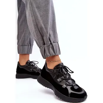 Dámské tenisky Kožená dámská sportovní obuv Zazoo Black Velikost: 40