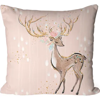 Povlak na dekorativní polštářek Povlak na polštář ROE-DEER 45x45 VELKÝ polštář jako dárek do dětského pokoje