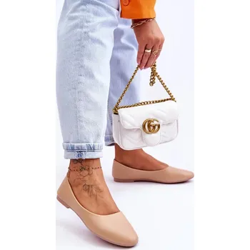 Dámské baleríny Balerína Kožená klasická Béžove Stacee 36