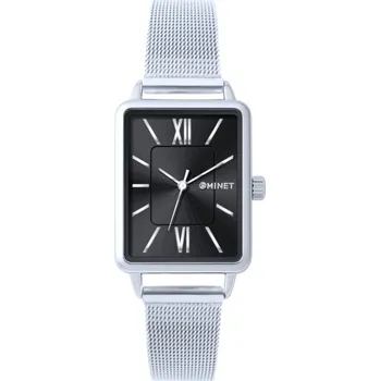 Hodinky MINET Stříbrno-černé dámské hodinky SIENA MWL5408