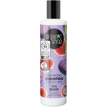 Šampon ORGANIC SHOP Objemový šampon na mastné vlasy Fíky a šípek 280 ml
