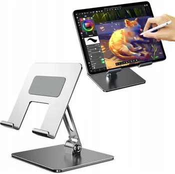STOJAN POD TABLET, NOTEBOOK, TELEFON, NASTAVITELNÝ, UNIVERZÁLNÍ, DO 13", STŘÍBRNÝ