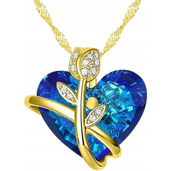 Náhrdelník Náhrdelník Mennica Bydgoska srdce s růží 50 cm