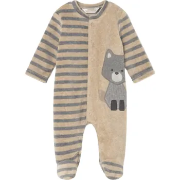 Kojenecký overall MAYORAL dětský overal s liškou pruhy béžová vel. 55 cm