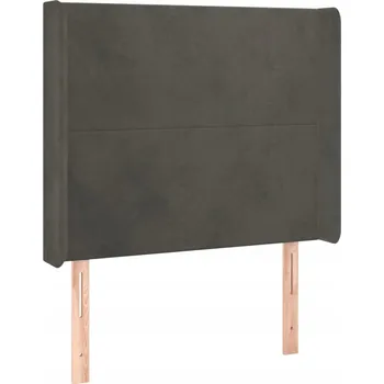 Čelo postele sametové 83x16x118/128 cm, šedé