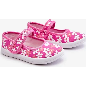 Dívčí obuv Dětské balerínky v květech růžove Noah 20