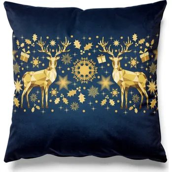 Povlak na dekorativní polštářek VÁNOČNÍ POVLAK NA POLŠTÁŘ NA POLŠTÁŘ 40X40 DÁREK MIKULÁŠ VELUR VELVET 40cm