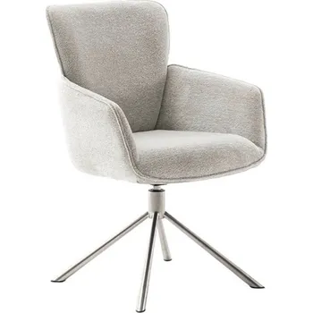 Jídelní židle Jídelní otočná židle AMBER E, světle šedá