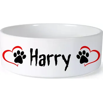 Miska pro psa Miska pro psa se jménem Harry (Keramická miska na krmivo pro psy)