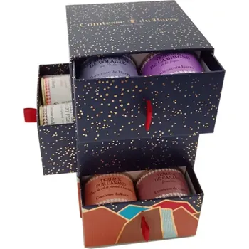 Dárkový potravinový koš Vánoční dárkové balení 12 terin a riletů