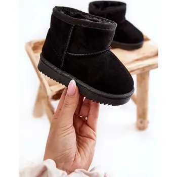 Dívčí sněhule Dětské Teplé Sněhule Semišové černé Gooby Velikost: 29