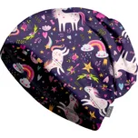Čepice fleecová Basic, Jednorožci - vel. L ( 53-56 cm )