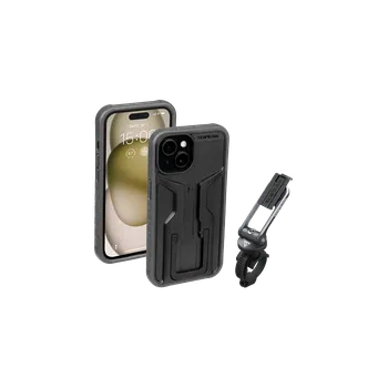brašna na kolo Držák na telefon TOPEAK RIDECASE pro iPhone iPhone 15 černá/šedá