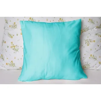 Dekorativní polštářek Polášek Jednobarevný povlak na polštář Jersey - Tyrkysová | 40 x 40 cm