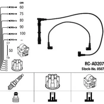 Zapalovací kabel Sada kabelů pro zapalování NGK 0507