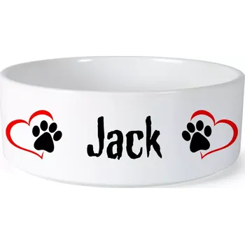 Miska pro psa Miska pro psa se jménem Jack (Keramická miska na krmivo pro psy)