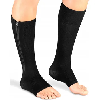Pánské ponožky Podkolenky Ponožky kompresní, protikřečové, S/M, černý zip