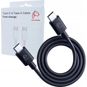 Datový kabel Kabel Pantherise USB-C - USB-C 2m černý USB-C -> USB-C ODOLNÝ