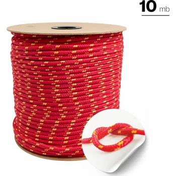 Lany Polypropylenové lano pletené červené se skvrnami ø20mm délka 10m