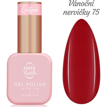 Lak na nehty NANI - Premium - Vánoční nervičky - gel lak - 6 ml - červená