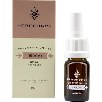 CBD Plnospektrální, přírodní MCT Olej s 1500mg obsahem CBD. Poměr THC je dle zákona nižší než 0,2 %.