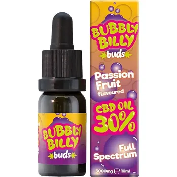 CBD Vyzkoušejte nový CBD olej z nabídky Bubbly Billy Buds s příchutí marakuji.