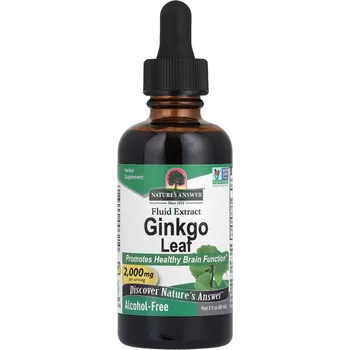 Speciální výživa Nature's Answer Ginkgo Leaf Fluid Extract, ginkgo biloba, extrakt, 2000 mg, 60 ml Doplněk stravy