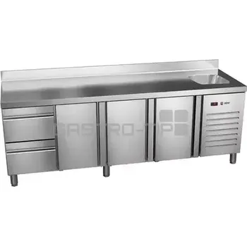 Chladící stůl ASBER ETP-7-225-32 HC S agregát vpravo s dřezem