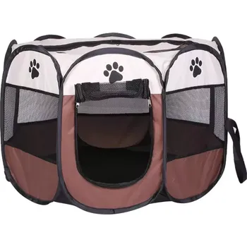 Bouda pro psa TopTechnology Voděodolný psí stan z Oxfordské látky - skládací osmiúhelníkový venkovní hračka pro zvířata, S, 73 x 73 x 43 cm (káva)