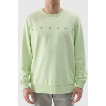 Pánská mikina Pánská tepláková mikina bez zapínání a bez kapuce 4F - zelená Velikost: L