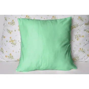 Dekorativní polštářek Polášek Jednobarevný povlak na polštář Jersey - Zelená | 40 x 40 cm