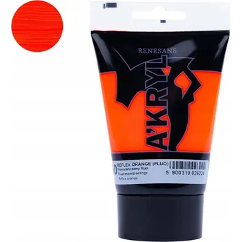 Vodová barva Barva barva Renesans 100 ml č. 50 fluorescenční oranžová