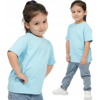 Chlapecké tričko DÍVČÍ/CHLAPECKÉ TRIČKO NA TĚLOCVIK BAVLNA SVĚTLE MODRÉ VELIKOST 140 MODKIDS