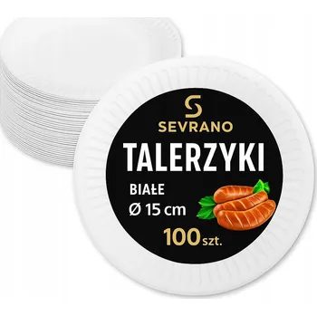 Jednorázové nádobí TALÍŘKY NA JEDNO POUŽITÍ PAPÍROVÉ KULATÉ 15 CM BÍLÉ 100 KS
