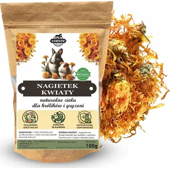 Krmivo pro hlodavce Měsíček lékařský květy pro králíky a hlodavce 100g SAMFARM - bylinky pro králíka