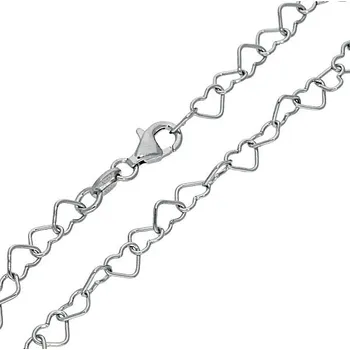 Náramek Goldstore Srdíčkový stříbrný náramek Váha: 2.10 g, Délka: 19 cm